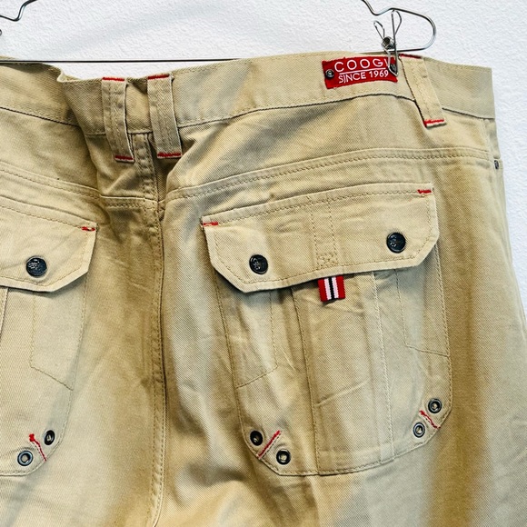 COOGI Mens Khaki Cargo Shorts - Picture 4 of 9